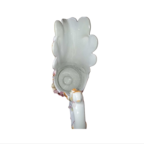 Vintage 12" Capodimonte Porcelain Pitcher Vase Rose Floral Handmade in Italy - Picture 5 of 11